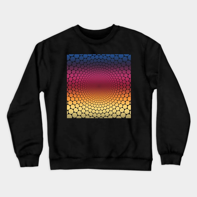 Optical Illusion Linear Gradient (Clear/White) Crewneck Sweatshirt by jrbactor